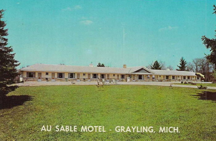 Au Sable Motel - Old Postcard Photo